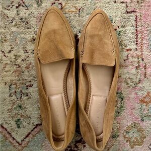 Kelly & Katie Camel Suede Memory Foam Flats